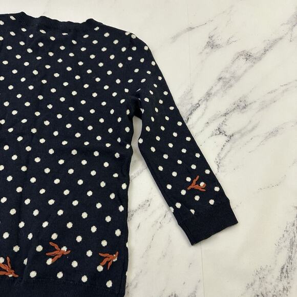 Charlie Robin Anthropologie Chicken Cardigan Sweater Size XS Blue Polka Dot - Picture 10 of 12